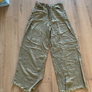 We the free old slouch wide leg jeans in sage 27